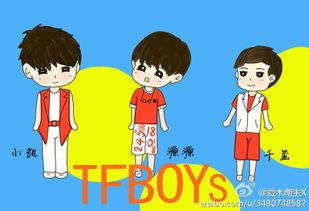tfboys卡通图片,青春活力，梦想启航